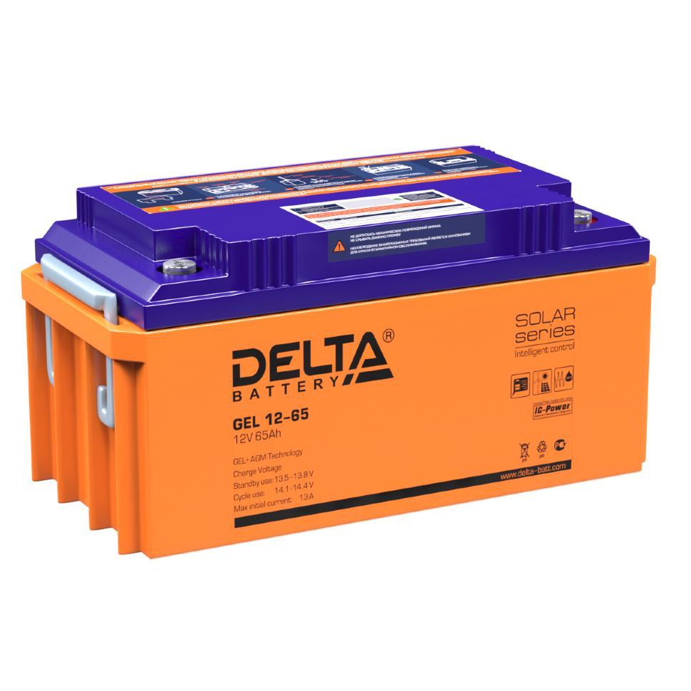 картинка DELTA battery GEL 12-65 от магазина Охранных систем и видеонаблюдения