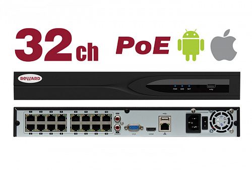 картинка IP-видеорегистратор BK1232H2-P16 от магазина Охранных систем и видеонаблюдения
