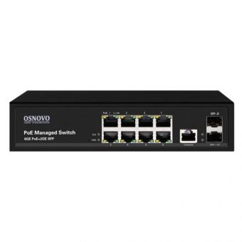 картинка РоЕ-коммутатор Osnovo SW-80802/L (150W) от магазина Охранных систем и видеонаблюдения