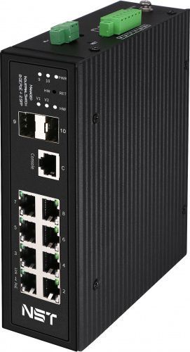 картинка NS-SW-8G2G-PL/IM Промышленный управляемый (L2+)HiPoE коммутатор Gigabit Ethernet на 8GE PoE+2 GE SFP от магазина Охранных систем и видеонаблюдения