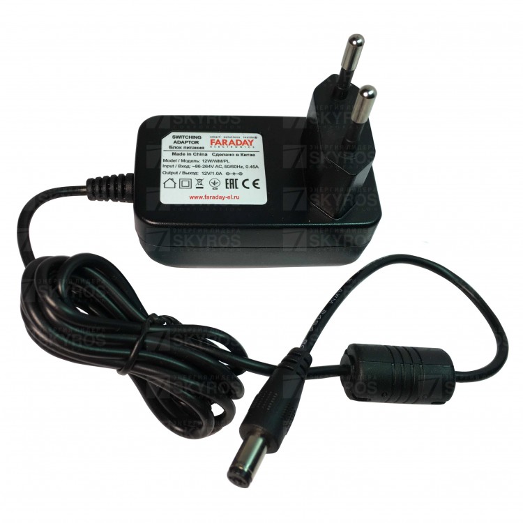 картинка Блок питания 12W/12V/1A от магазина Охранных систем и видеонаблюдения