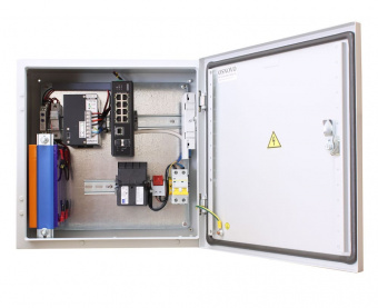 картинка Уличный PoE-коммутатор Osnovo OSS-44TB1(SW-60812/I) от магазина Охранных систем и видеонаблюдения