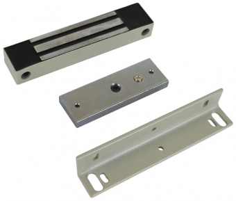 картинка Электромагнитный замок AccordTec ML-350N с уголком (серый) от магазина Охранных систем и видеонаблюдения