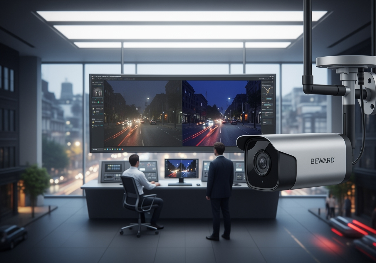 Производительность и качество видео: тесты камер Beward при слабом освещении