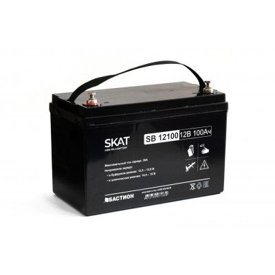 картинка Аккумулятор свинцово-кислотный  SKAT SB 12100 от магазина Охранных систем и видеонаблюдения