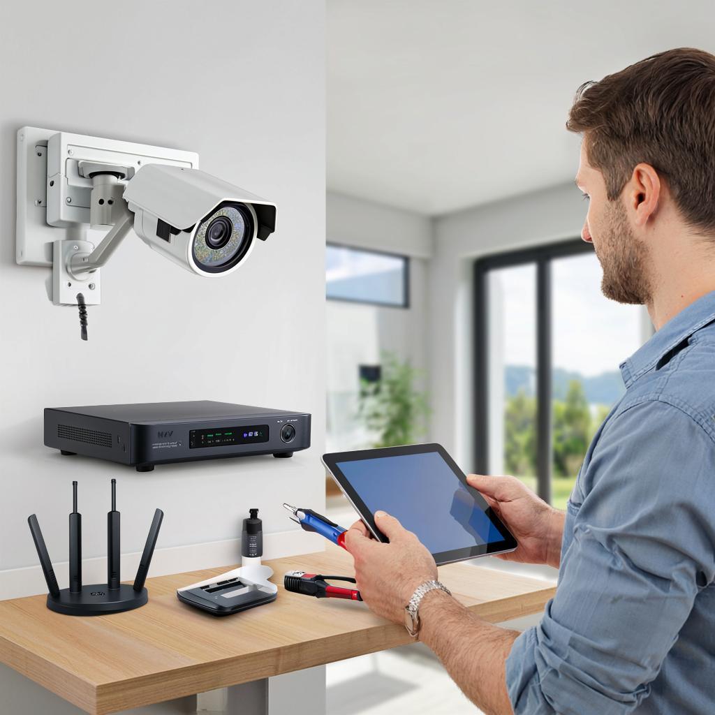 Как установить видеонаблюдение дома: пошаговая инструкция и схема