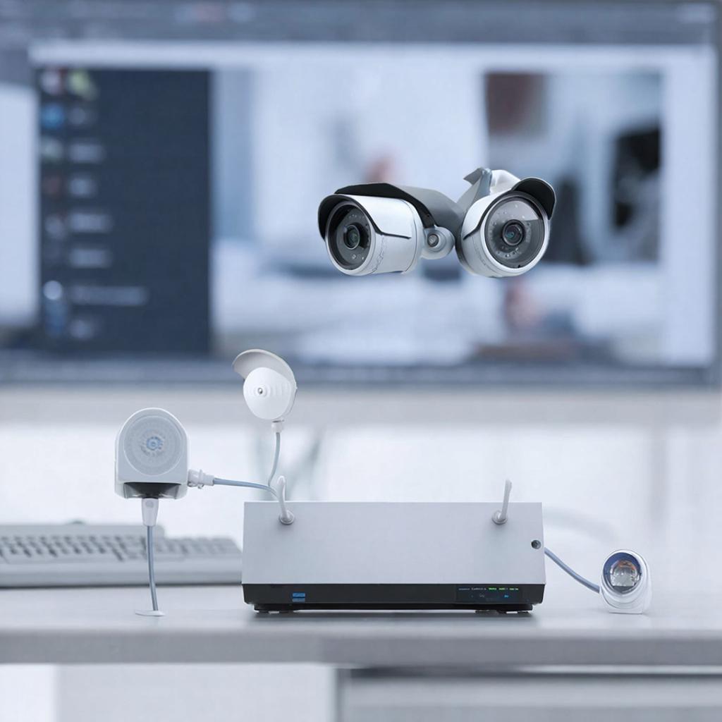 Комплект IP камер с датчиками движения и умным оповещением
