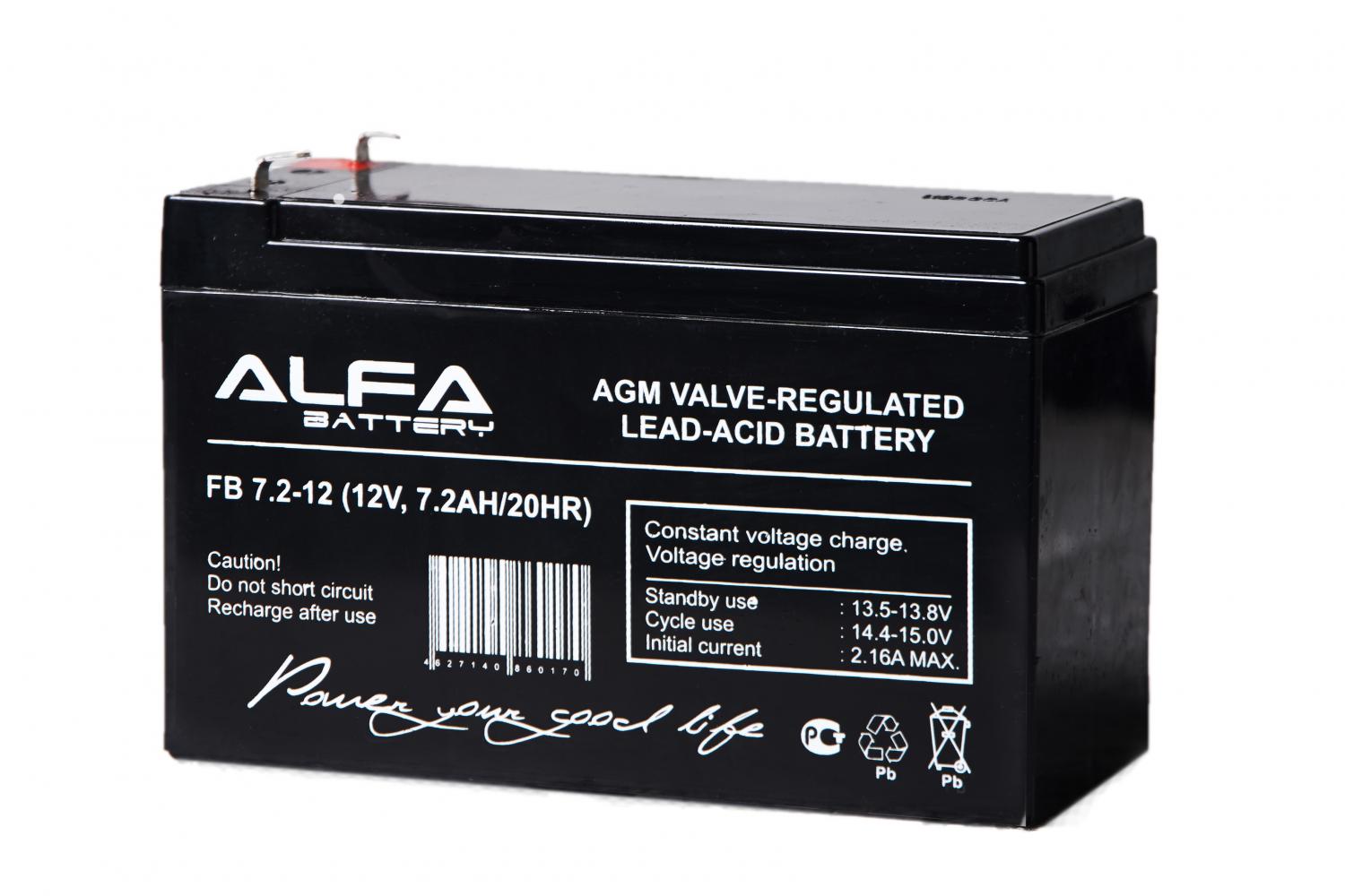 картинка АКБ ALPHA 12В-7А/ч Аккумулятор от магазина Охранных систем и видеонаблюдения