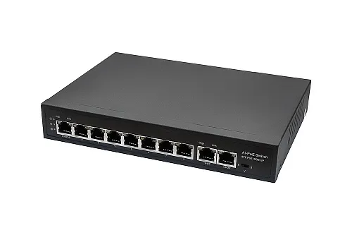 картинка NS-SW-8F2G-P PoE коммутатор NST Fast Ethernet на 10 RJ45 портов. от магазина Охранных систем и видеонаблюдения