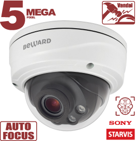 картинка Купольная IP камера Beward SV3218DVZ от магазина Охранных систем и видеонаблюдения