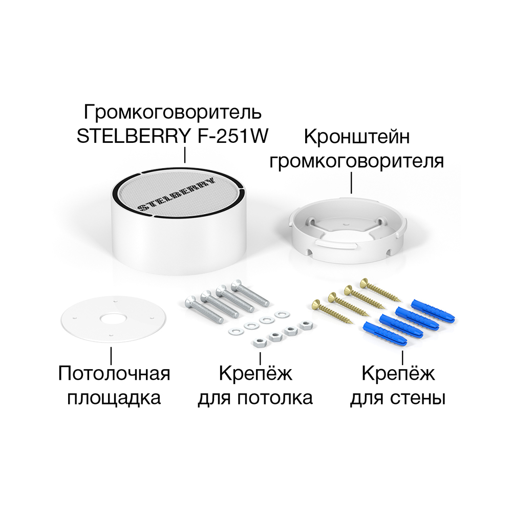 картинка F-251W — Потолочно-настенный громкоговоритель от магазина Охранных систем и видеонаблюдения