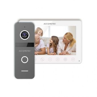 картинка Видеодомофон Accordtec AT-home7 WH-GR от магазина Охранных систем и видеонаблюдения