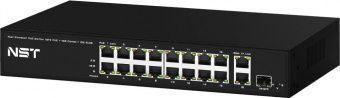 картинка PoE-коммутатор NST NS-SW-16F3G-P от магазина Охранных систем и видеонаблюдения