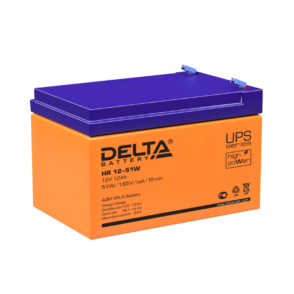 картинка DELTA battery HR12-51W от магазина Охранных систем и видеонаблюдения