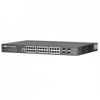 картинка Управляемый 24-портовый Gigabit Ethernet L2+ коммутатор Dahua DH-PFS5424-24T от магазина Охранных систем и видеонаблюдения