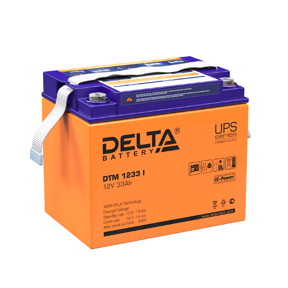 картинка DELTA battery DTM 1233 I универсальная серия аккумуляторов от магазина Охранных систем и видеонаблюдения