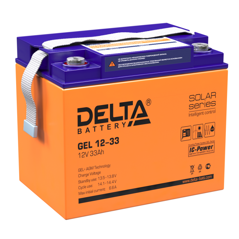 картинка DELTA battery GEL 12-33 от магазина Охранных систем и видеонаблюдения