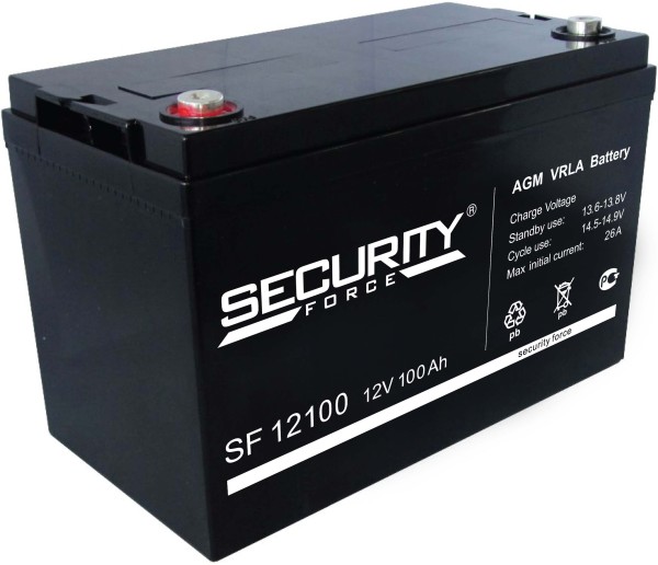 картинка Security Force АКБ SF 12100 от магазина Охранных систем и видеонаблюдения