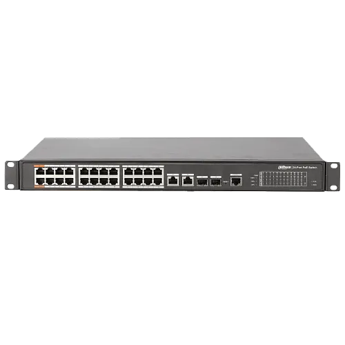 картинка 24 портовый РоЕ коммутатор DH-PFS4226-24ET-240 от магазина Охранных систем и видеонаблюдения