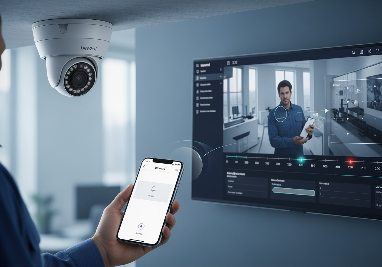 Как настроить запись по движению и уведомления на камерах Beward