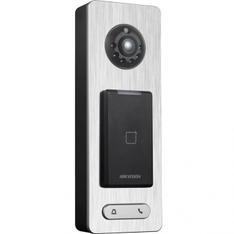 картинка Уличный терминал доступа Hikvision DS-K1T500S с кардридером Mifare и камерой видеонаблюдения от магазина Охранных систем и видеонаблюдения