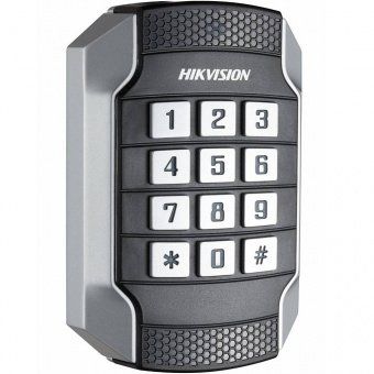 картинка Уличный вандалостойкий считыватель Mifare карт Hikvision DS-K1104MK с клавиатурой от магазина Охранных систем и видеонаблюдения