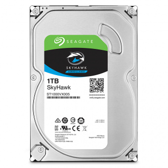 картинка 1 ТБ жесткий диск Seagate ST1000VX005 серии SkyHawk для систем видеонаблюдения от магазина Охранных систем и видеонаблюдения