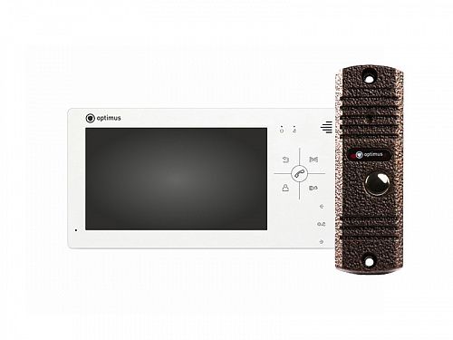 картинка Комплект домофона с камерой Optimus VM-7.0 + DS-700L (Медь) от магазина Охранных систем и видеонаблюдения