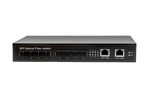 картинка NS-SW-8GX2G Коммутатор NST Gigabit Ethernet на 8 SFP + 2 RJ45 портов. от магазина Охранных систем и видеонаблюдения