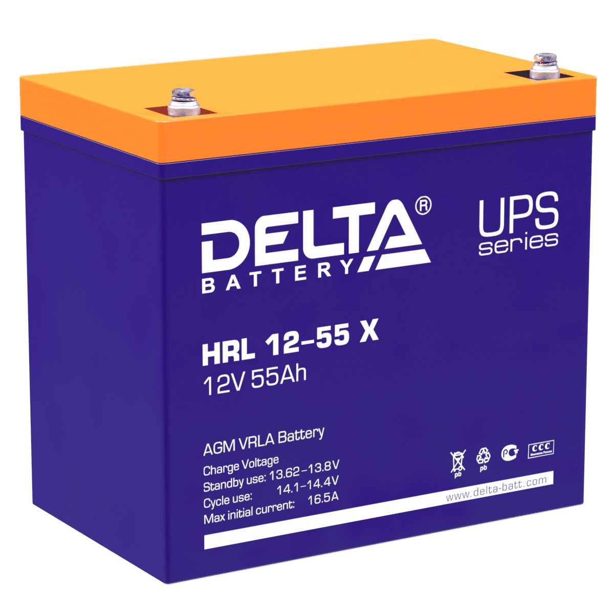 картинка Батареи DELTA HRL 12-55 X от магазина Охранных систем и видеонаблюдения