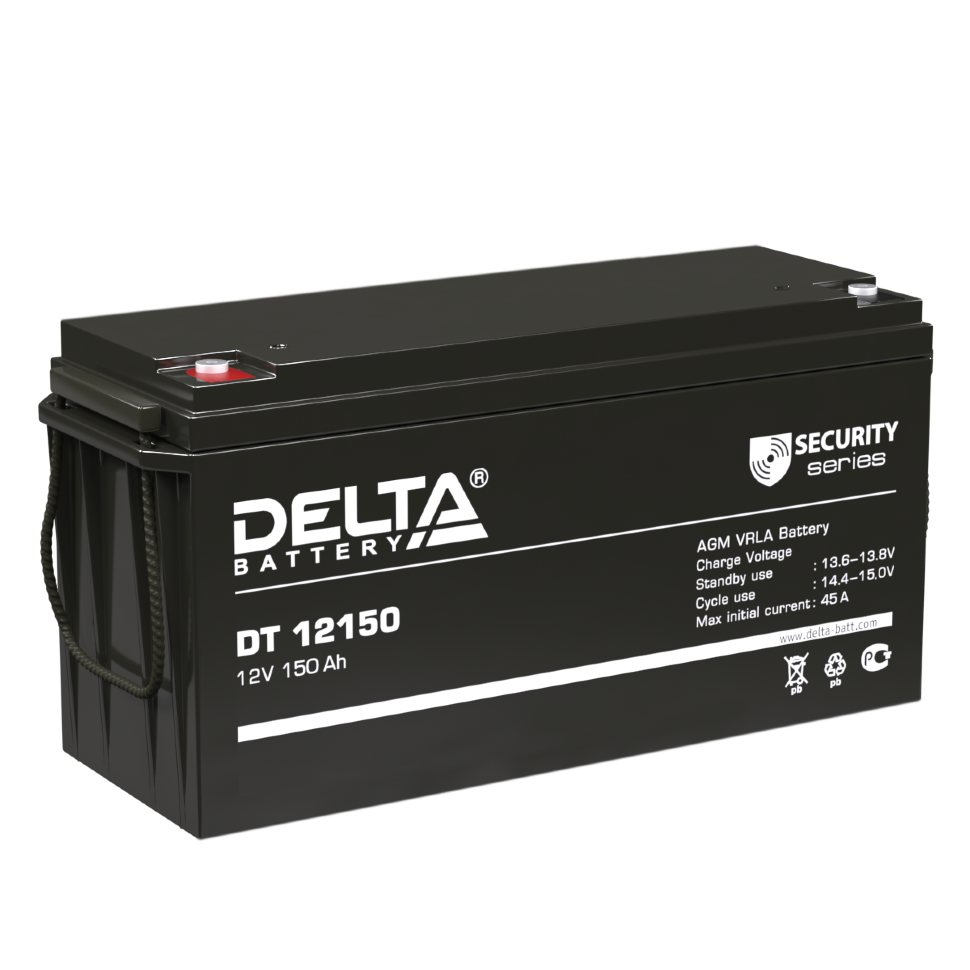 картинка DELTA DT 12-150 Свинцово-кислотный аккумулятор от магазина Охранных систем и видеонаблюдения