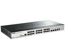 картинка D-Link DGS-1510-28XMP/A1A 24G 24PoE+ 370W коммутатор от магазина Охранных систем и видеонаблюдения
