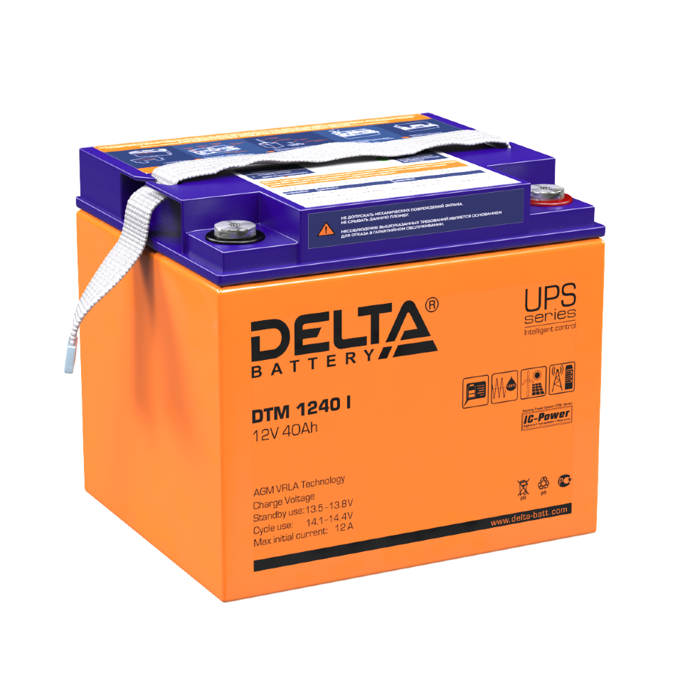 картинка DELTA battery DTM 1240 I универсальная серия аккумуляторов от магазина Охранных систем и видеонаблюдения