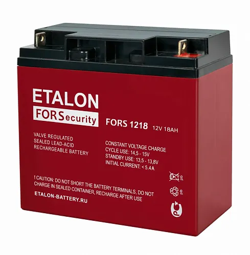 картинка Аккумулятор ETALON FORS 1218 от магазина Охранных систем и видеонаблюдения