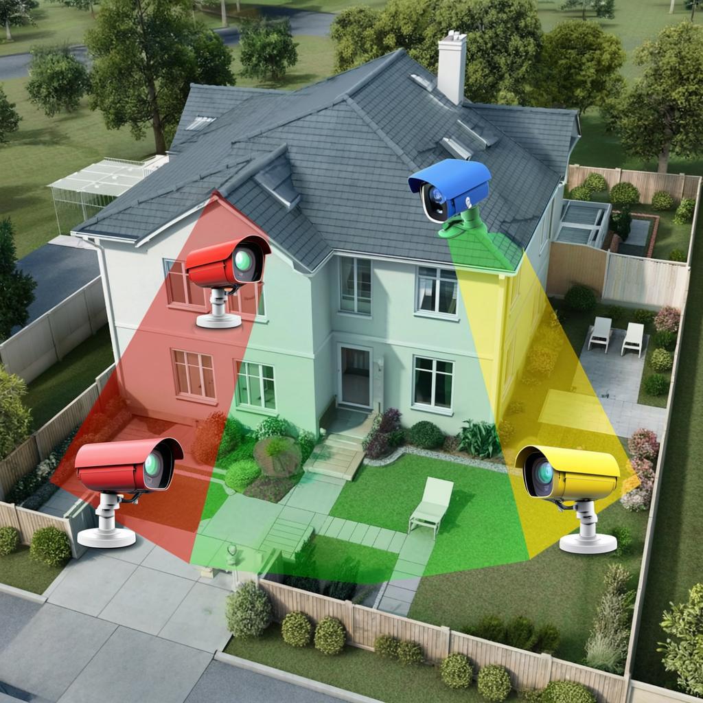 Советы по оптимальному размещению камер F-IC-1142CM для покрытия участка