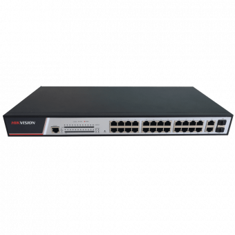 картинка Управляемый PoE-коммутатор Hikvision DS-3E2326P высокой безопасности от магазина Охранных систем и видеонаблюдения