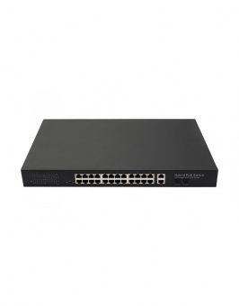 картинка PoE-коммутатор NST NS-SW-24F2G-P от магазина Охранных систем и видеонаблюдения