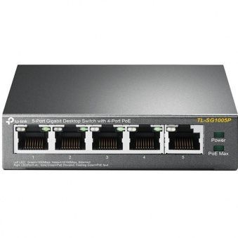 картинка PoE-коммутатор TP-Link TL-SG1005P от магазина Охранных систем и видеонаблюдения
