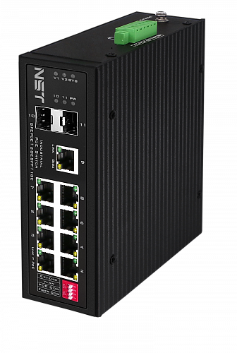 картинка PoE коммутатор NST Fast Ethernet NS-SW-8F3G-P/I от магазина Охранных систем и видеонаблюдения