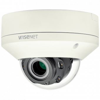 картинка Вандалостойкая купольная IP-камера Wisenet XNV-L6080R с ИК-подсветкой и Motor-zoom от магазина Охранных систем и видеонаблюдения