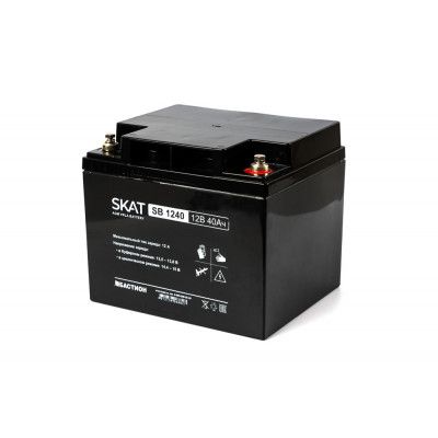 картинка Аккумулятор свинцово-кислотный  SKAT SB 1240 от магазина Охранных систем и видеонаблюдения