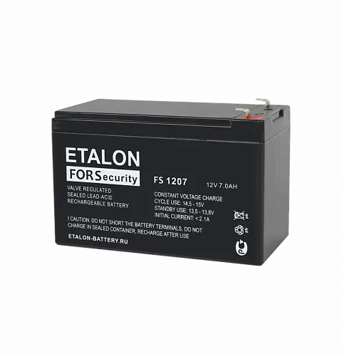 картинка Аккумулятор ETALON FS 1207 от магазина Охранных систем и видеонаблюдения