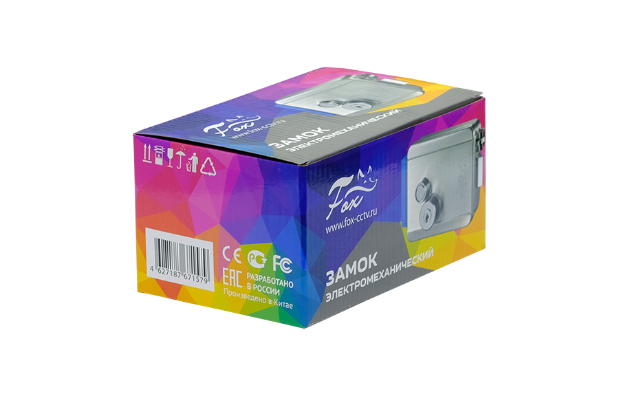 картинка Fox FX-2369 (Сталь) Электромеханический замок от магазина Охранных систем и видеонаблюдения