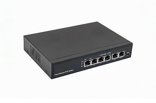 картинка NS-SW-4F2F-P PoE коммутатор NST Fast Ethernet на 6 RJ45 портов. от магазина Охранных систем и видеонаблюдения