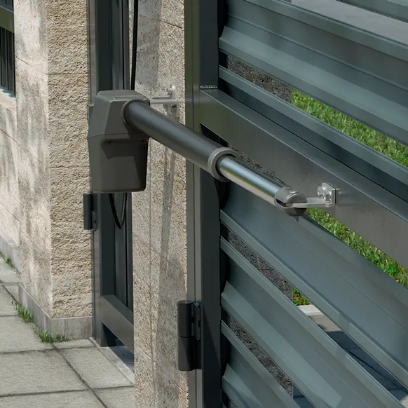 картинка Комплект приводов для распашных ворот AN-Motors ATW-400KIT + фотоэлементы P5103 + сигнальная лампа F5002 от магазина Охранных систем и видеонаблюдения