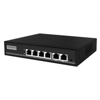 картинка PoE-коммутатор Osnovo SW-20600/A (80W) от магазина Охранных систем и видеонаблюдения