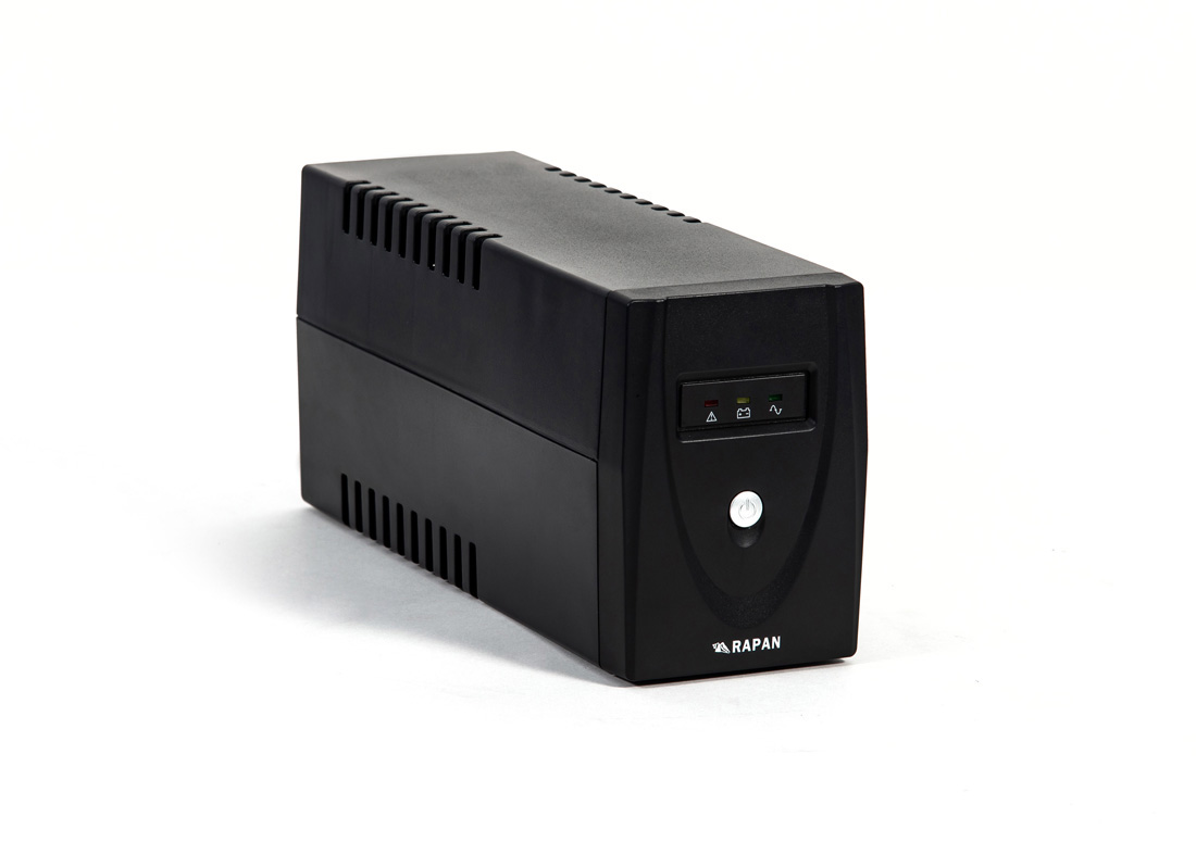 картинка БАСТИОН RAPAN UPS-800 источник питания 220 В 800ВА/480Вт меандр с АКБ 7 Ач интерактивный от магазина Охранных систем и видеонаблюдения