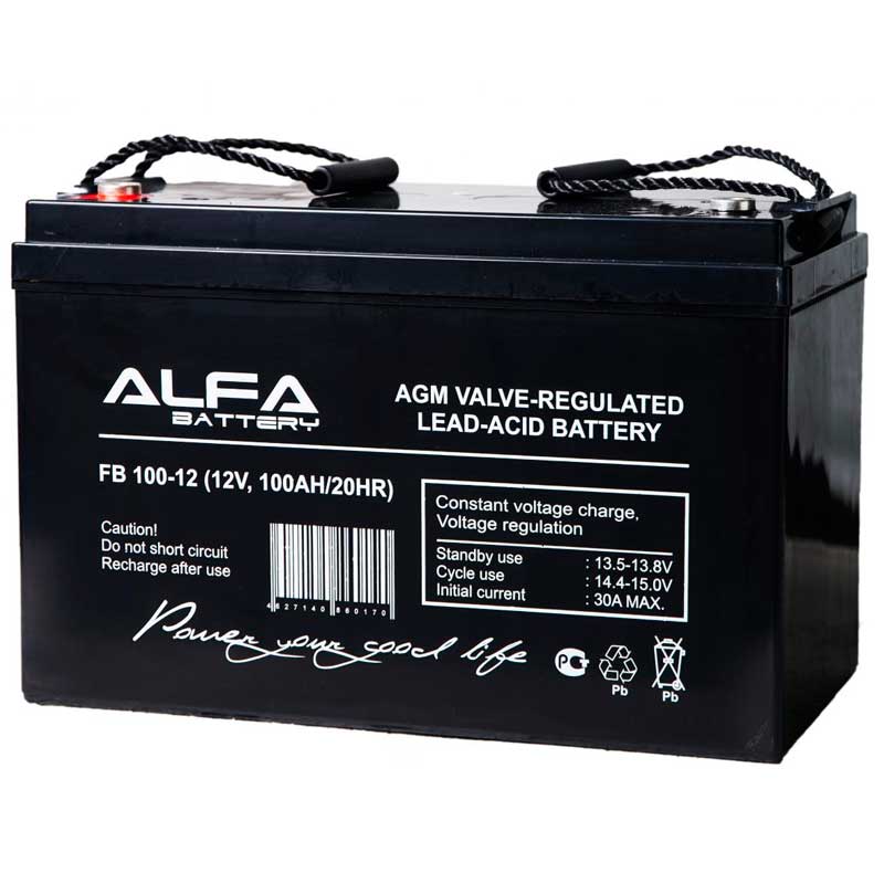 картинка АКБ ALPHA BATTERY FB 100-12 от магазина Охранных систем и видеонаблюдения