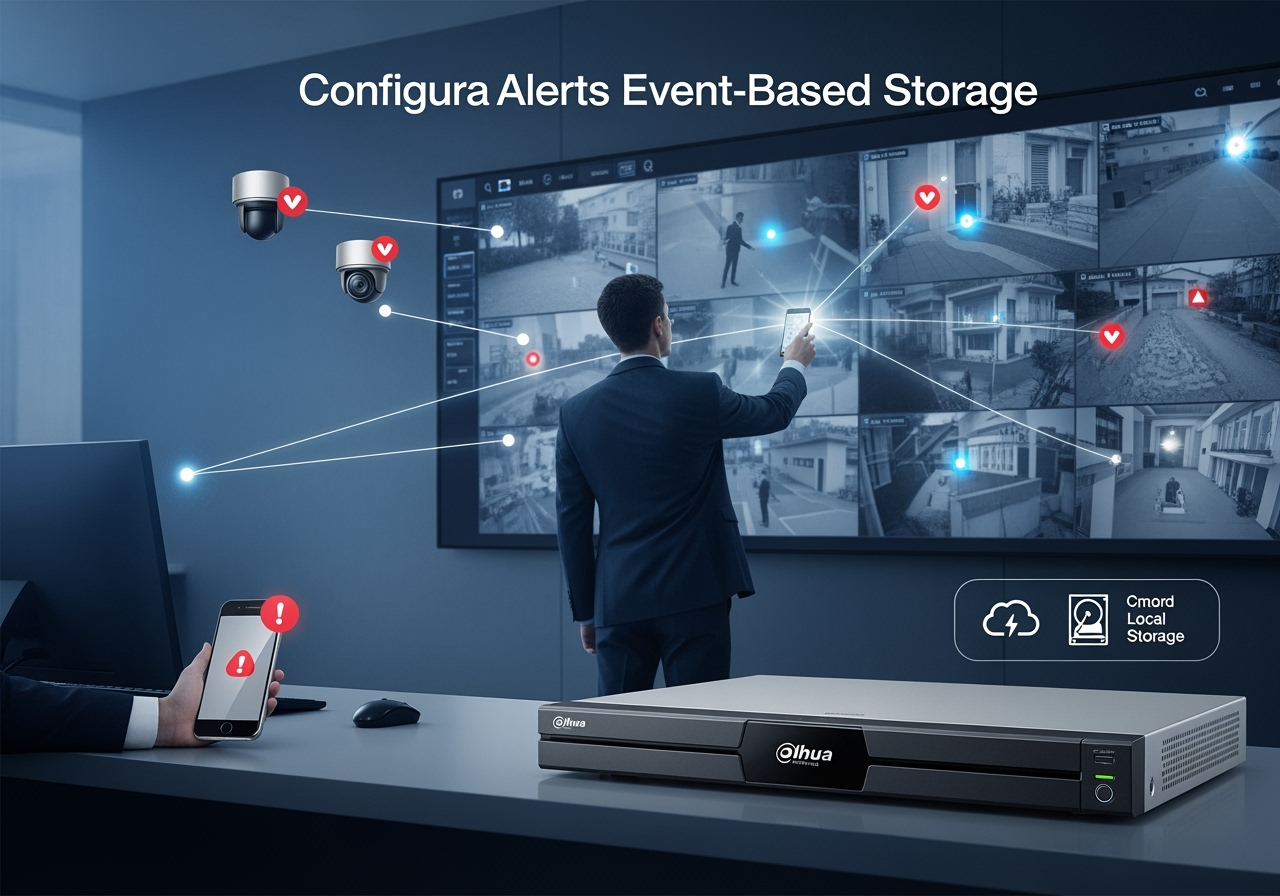 Как настроить оповещения и хранение по событиям в Dahua NVR/DSS