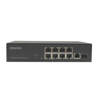 картинка Веб-управляемый PoE-коммутатор Gigabit Ethernet Osnovo SW-8G1C-M(120W) от магазина Охранных систем и видеонаблюдения
